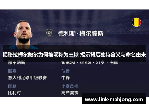 揭秘拉梅尔鲍尔为何被昵称为三球 揭示背后独特含义与命名由来