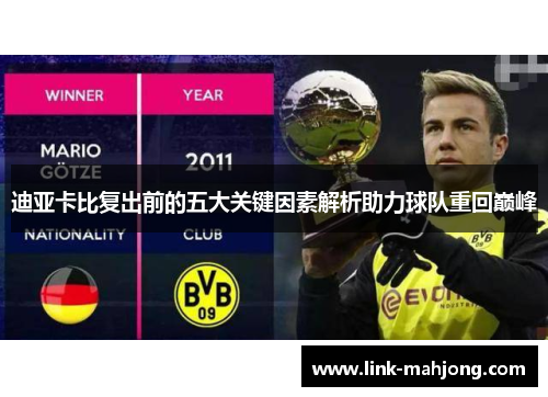 迪亚卡比复出前的五大关键因素解析助力球队重回巅峰